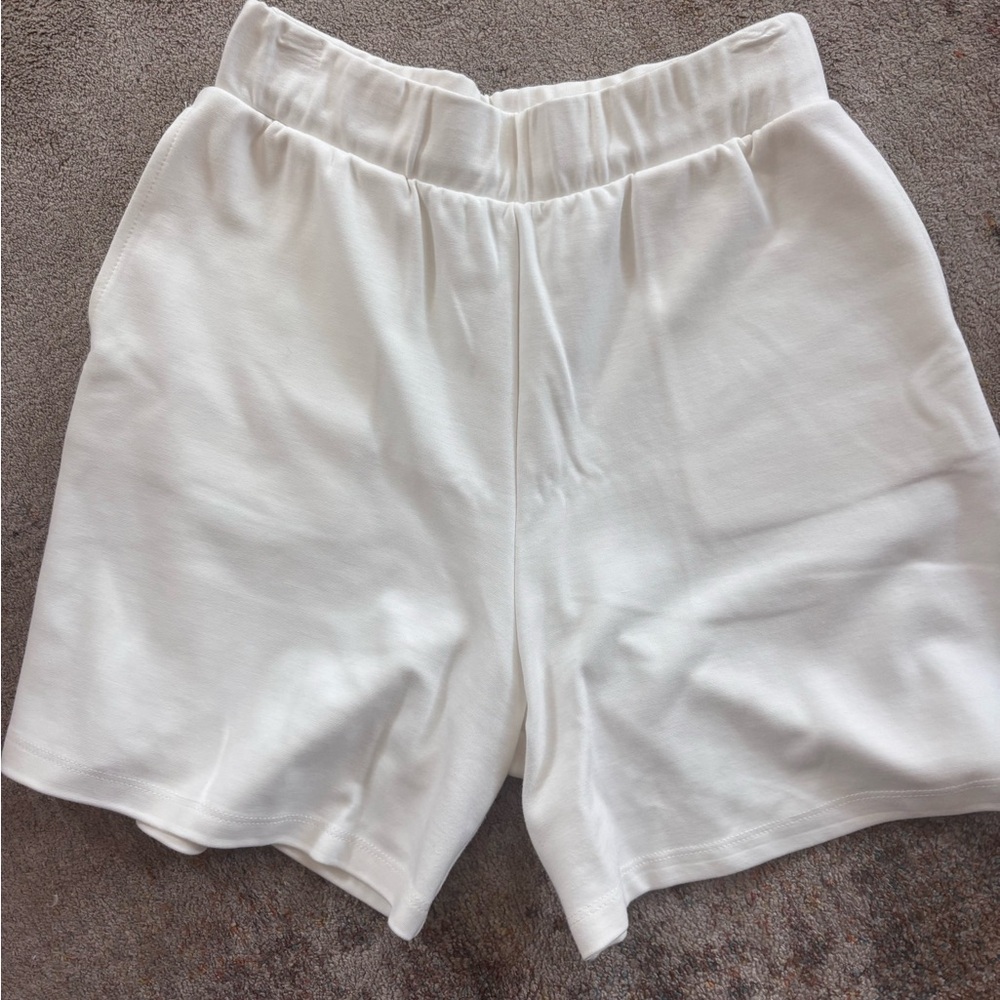 Women's Soft cozy White Casual Shorts